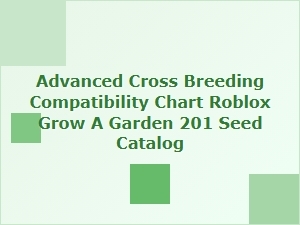 Cross Breeding Compatibility Chart for Roblox Grow a Garden
